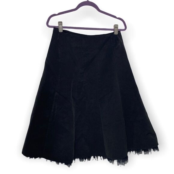 Karen Millen Black Tulle A-Line Skirt Size 10 | Full Knee-Length - Picture 7 of 9